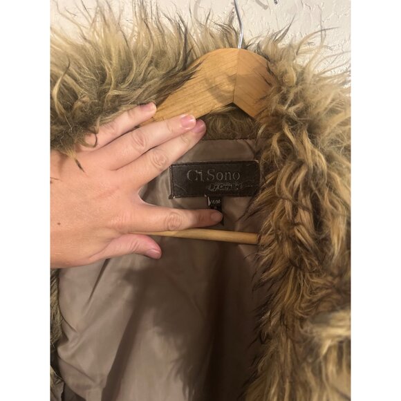 Ci Sono Penny Lane Retro 70’s Rock Faux Fur Vest - Picture 7 of 10